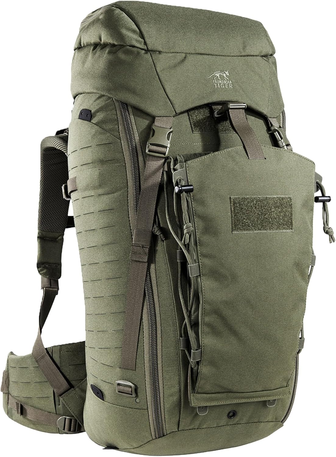 Tasmanian Tiger TT Rucksack Modular Pack 45+ Molle-Kompatibler Backpacker Trekking-Rucksack Abschließbar 50L Gesamt-Volumen