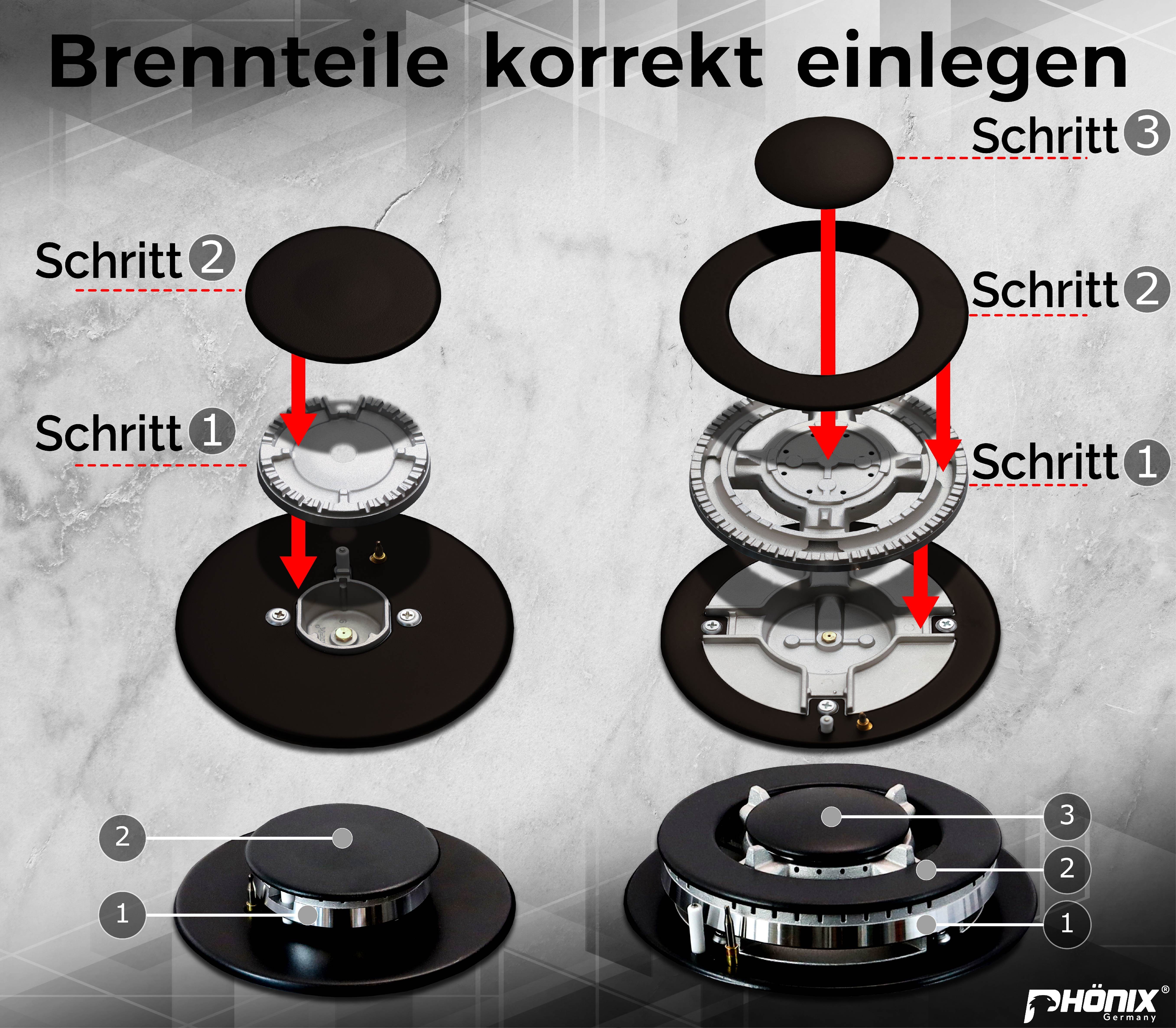 Gas-Kochfeld Domino-GT