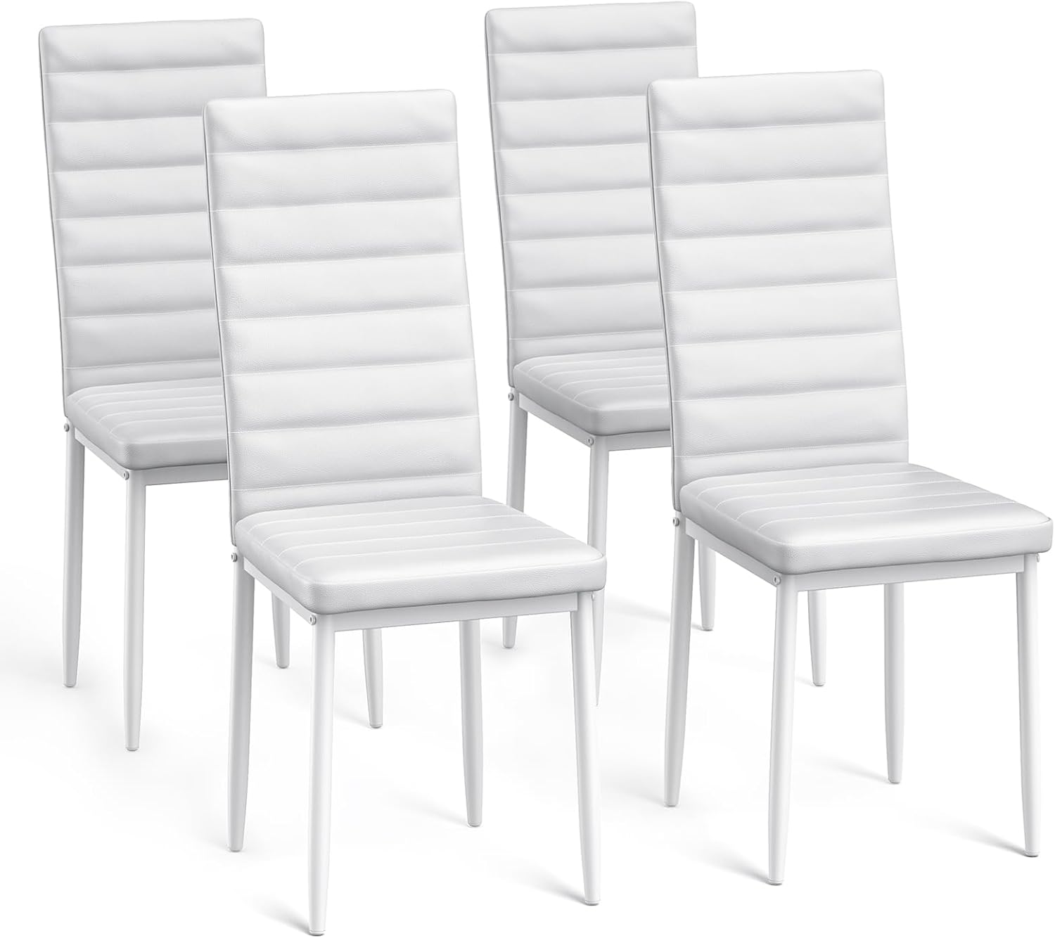 Bealife Set di 6 Sedie da Pranzo con Schienale Alto Imbottite Moderne per Cucina e Sala da Pranzo, Grigio Scuro Flanella