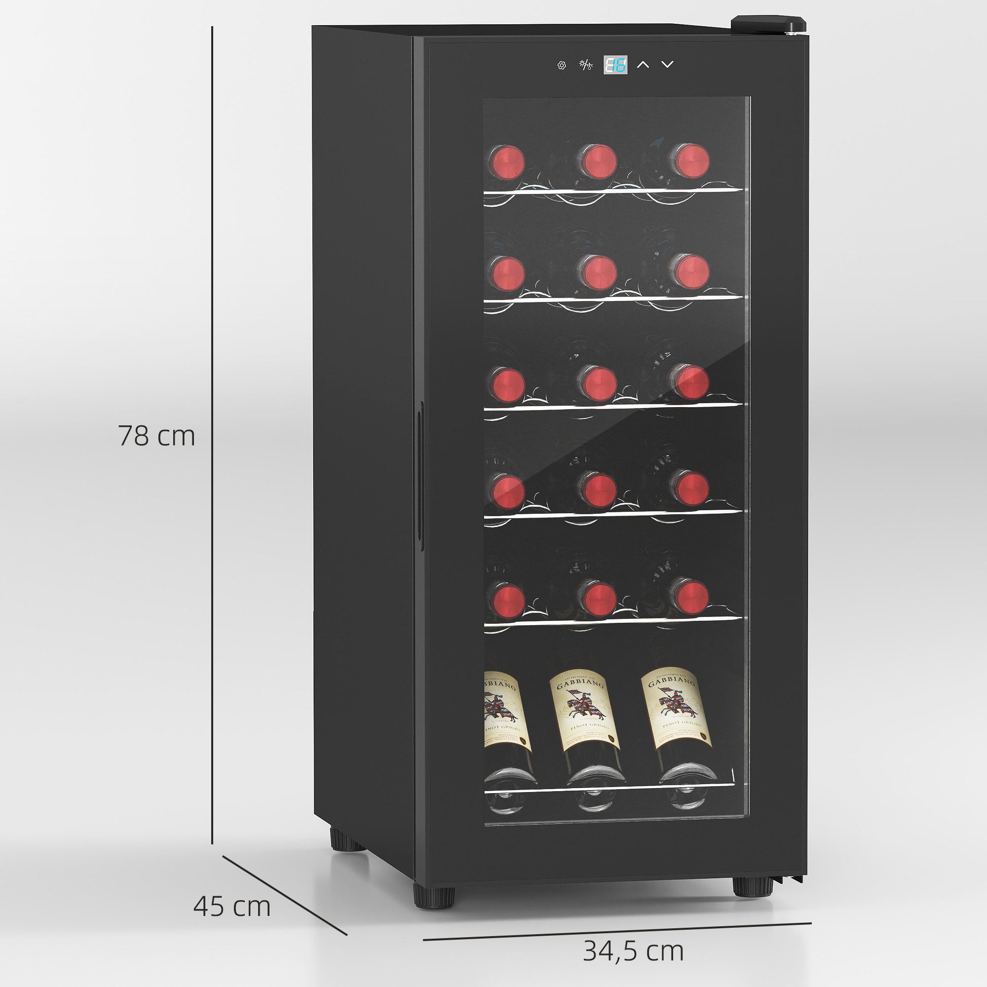 Weinkühlschrank Getränkekühlschrank mit Glastür