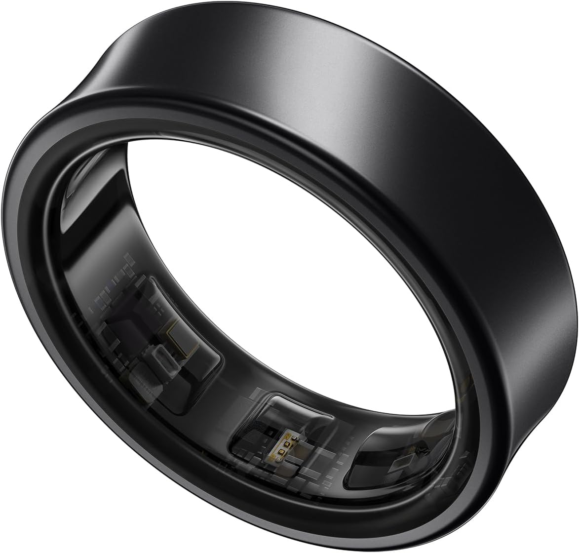 Ring, Smart Ring mit Titan-Gehäuse, Health mit AI, Schlaftracker, Fitness Tracker, Größe 8 (US), Titanium Black