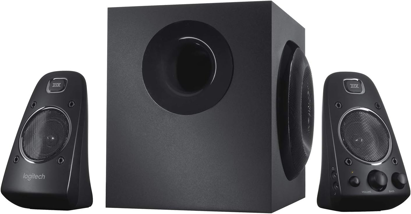 Logitech Z623 THX Sistema di Altoparlanti 2.1 con Subwoofer, Certificazione THX, 400 Watt, Bassi ‎Profondi, Multi-Dispositivo, Porta 3.5 mm e RCA, Presa UK, PC/PS4/Xbox/DVD/TV/Smartphone/Tablet