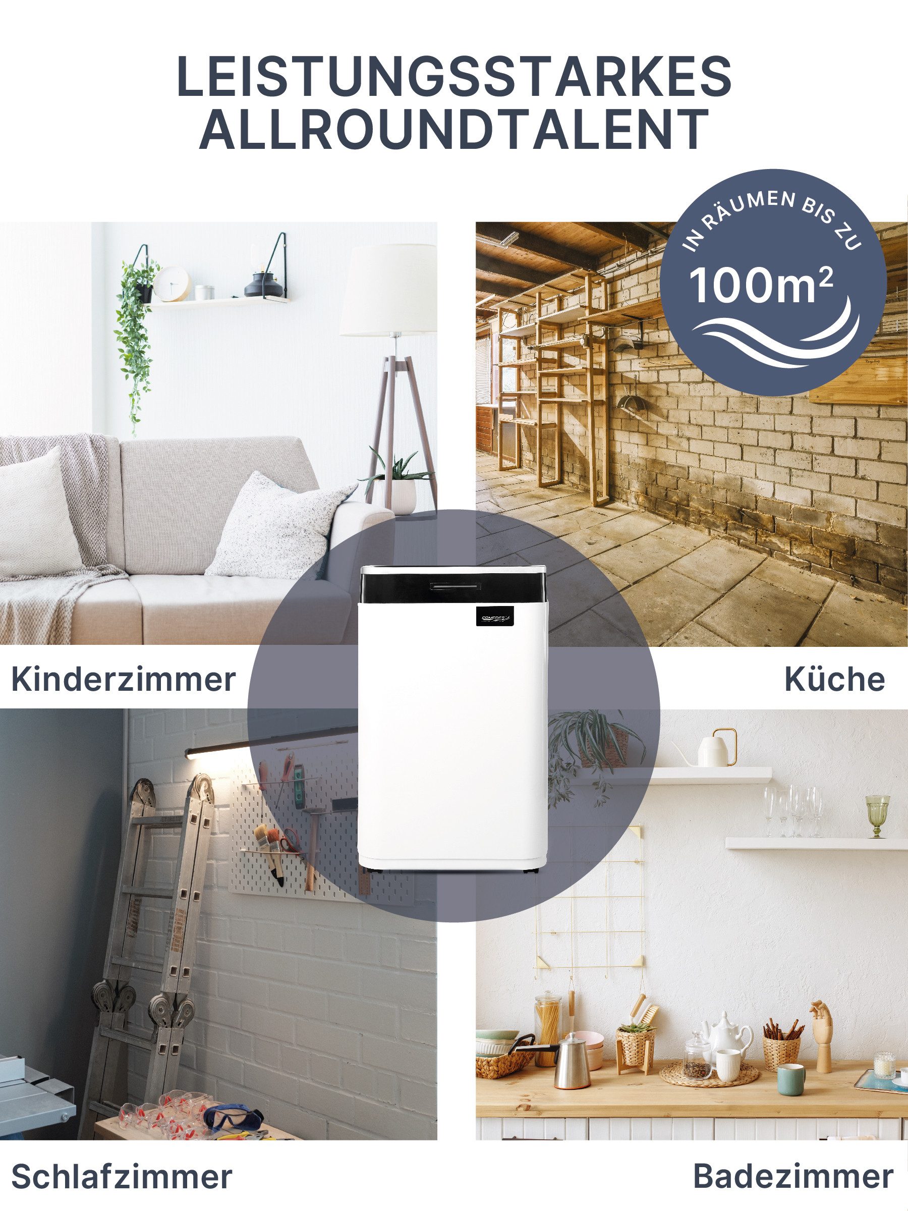 Luftentfeuchter Luftentfeuchter Comedes Demecto 30 eco,WIFI, 25 L/Tag + Pumpenset