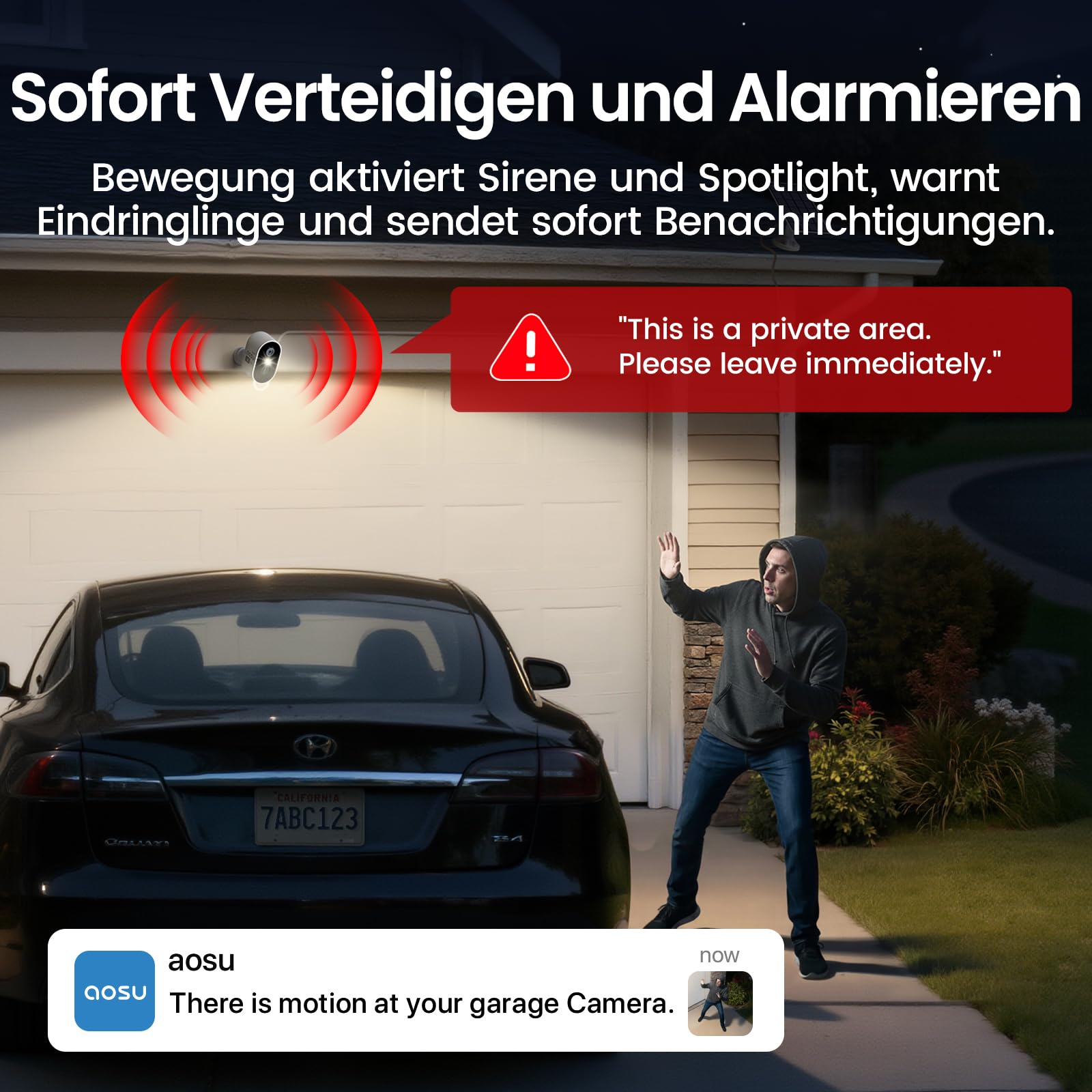 Solar-Überwachungskamera Außen C7L 4er-Kit 2K 3MP mit Basisstation 32 GB lokaler Speicher PIR-Bewegungserkennung Nachtsicht IP65