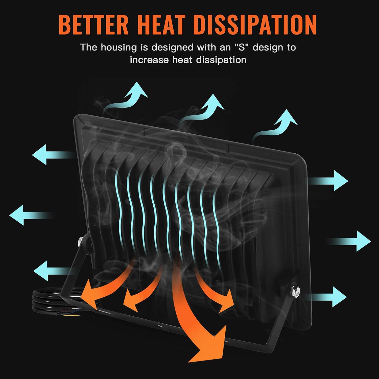 LED Strahler Außen 100W 10 Stück, LED Strahler Flutlicht 100W, 10000LM Superhell Außenstrahler 6000K Kaltweiß Fluter Flutlicht IP66 Wasserdicht Aussenstrahler, Außenlampe Hinterhof, Garage, Flur