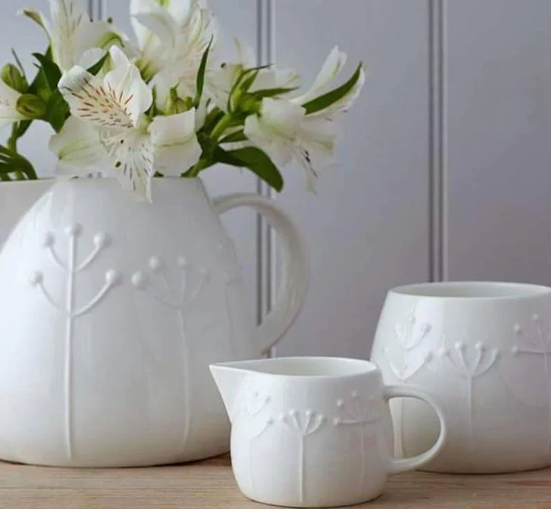 Tulip Extra Large White Bone China Jug
