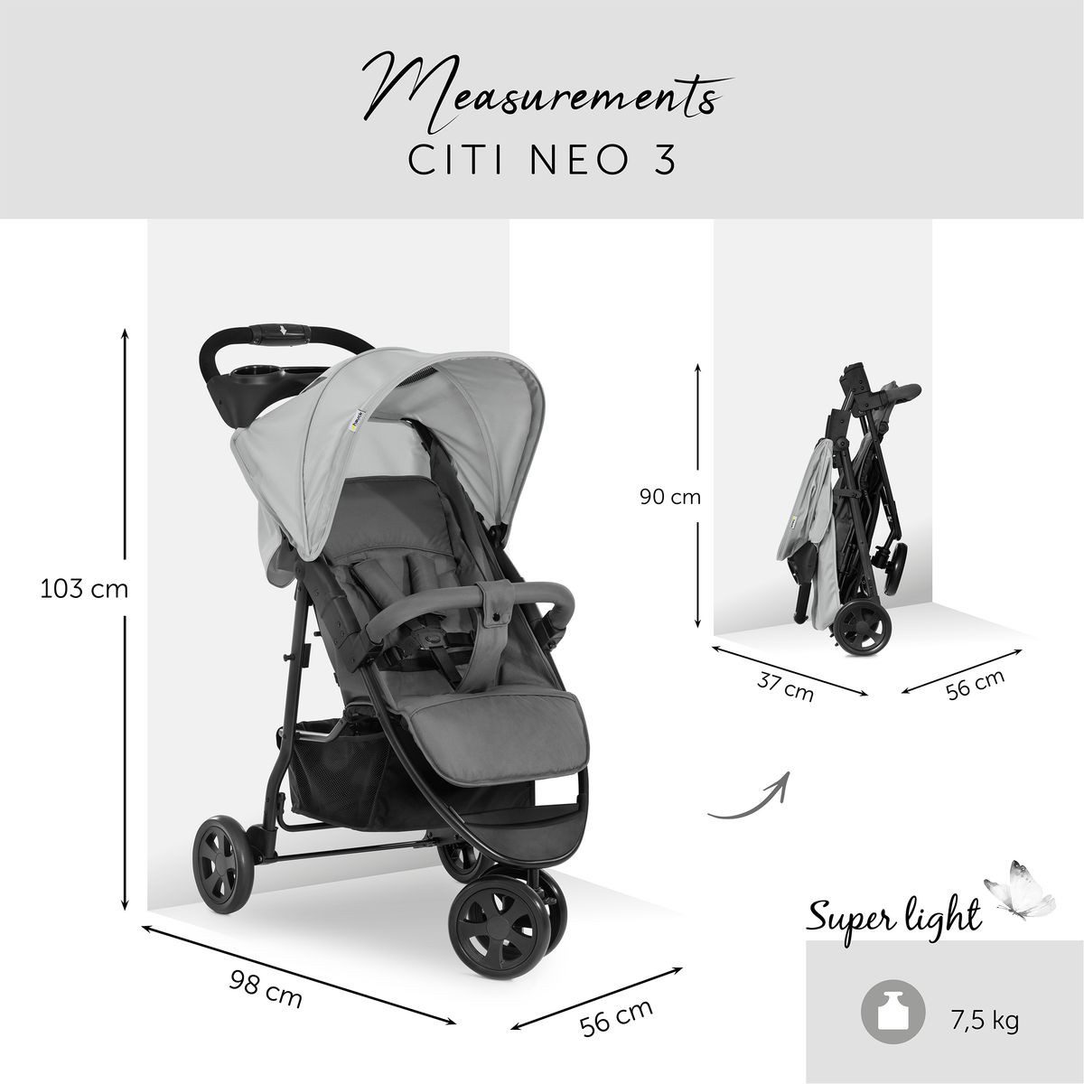 Kinder-Buggy Citi Neo 3 - Grey
