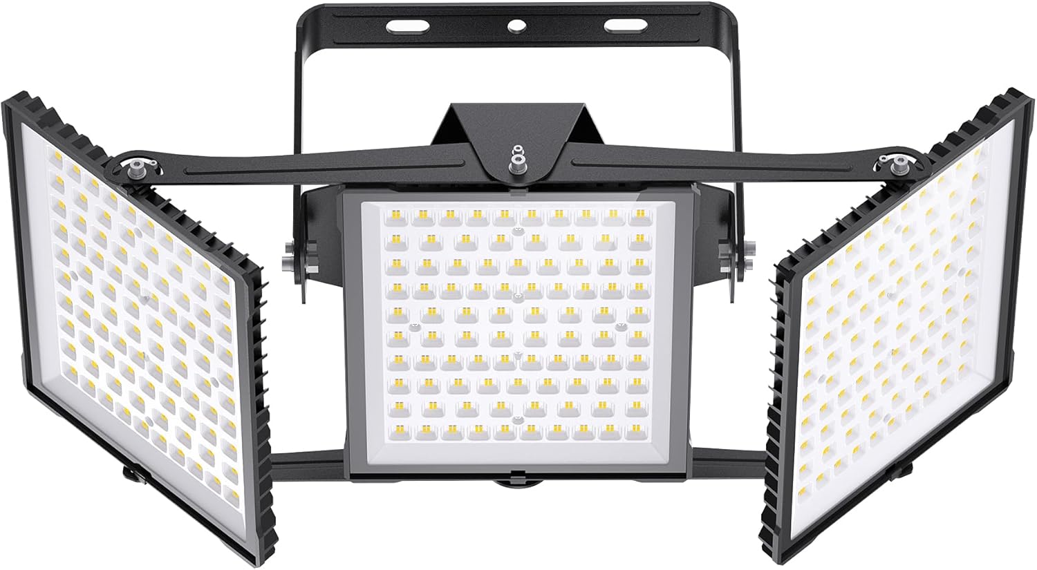 SOLLA 750W 2025 Plus Neue Aufrüstung LED Außenflutlicht, 75000LM 6000K Tageslichtweiß IP66 Wasserdicht, Stadionbeleuchtung, 3 Köpfe Verstellbares Außen-Sicherheitsbeleuchtung für Höfe, Terrassen