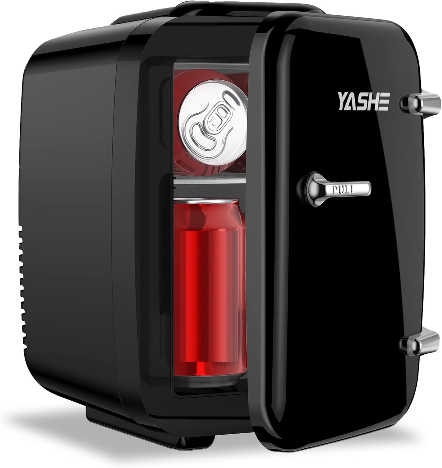 YASHE Mini frigo da camera, 4L frigorifero piccolo per la cura della pelle, 220V CA/12V CC, termoelettrico e scaldino per bevande, ufficio, dormitorio, auto, Verde