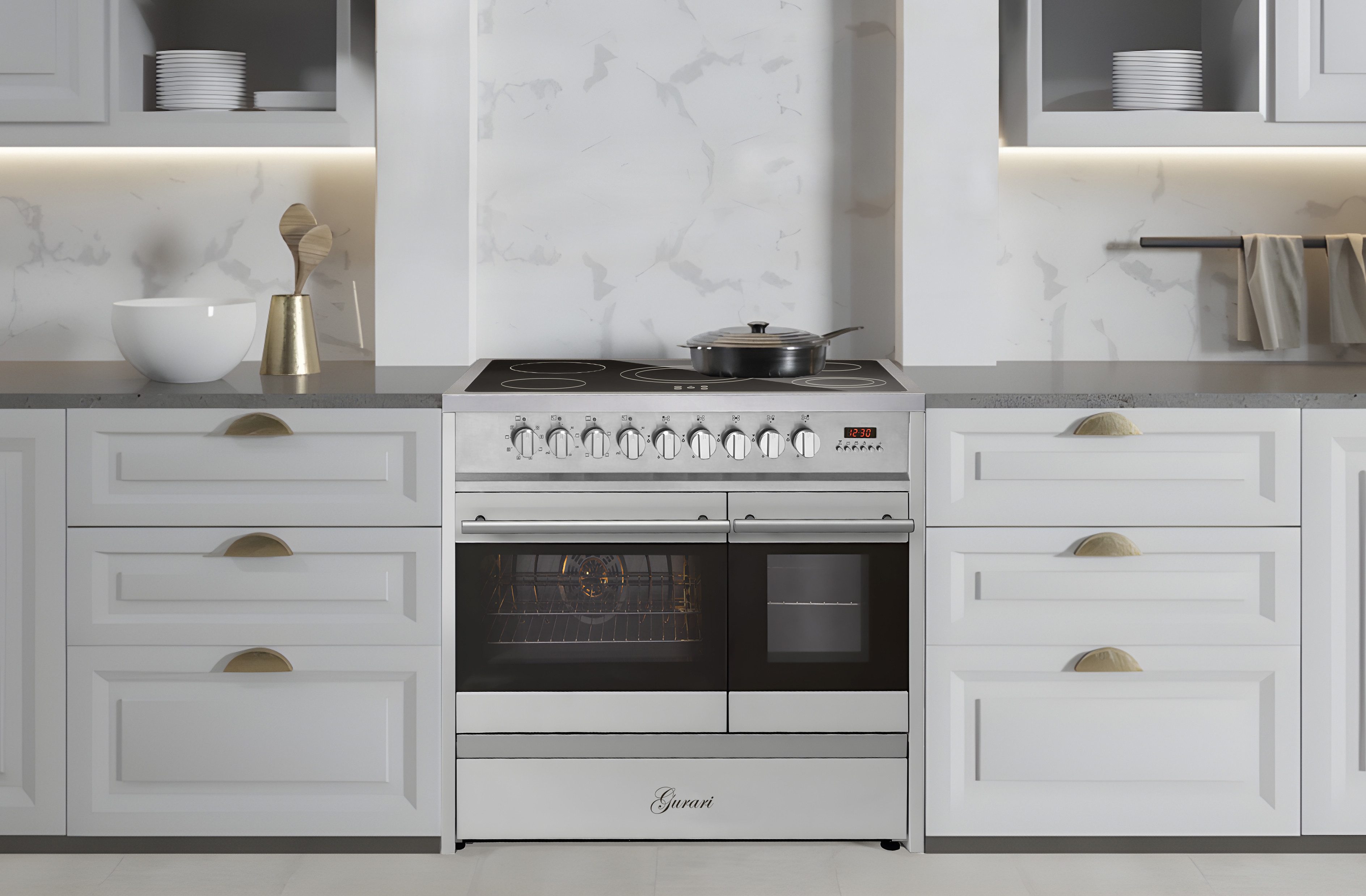 Elektro-Standherd GCH E 912 DF X+Grillplatte/