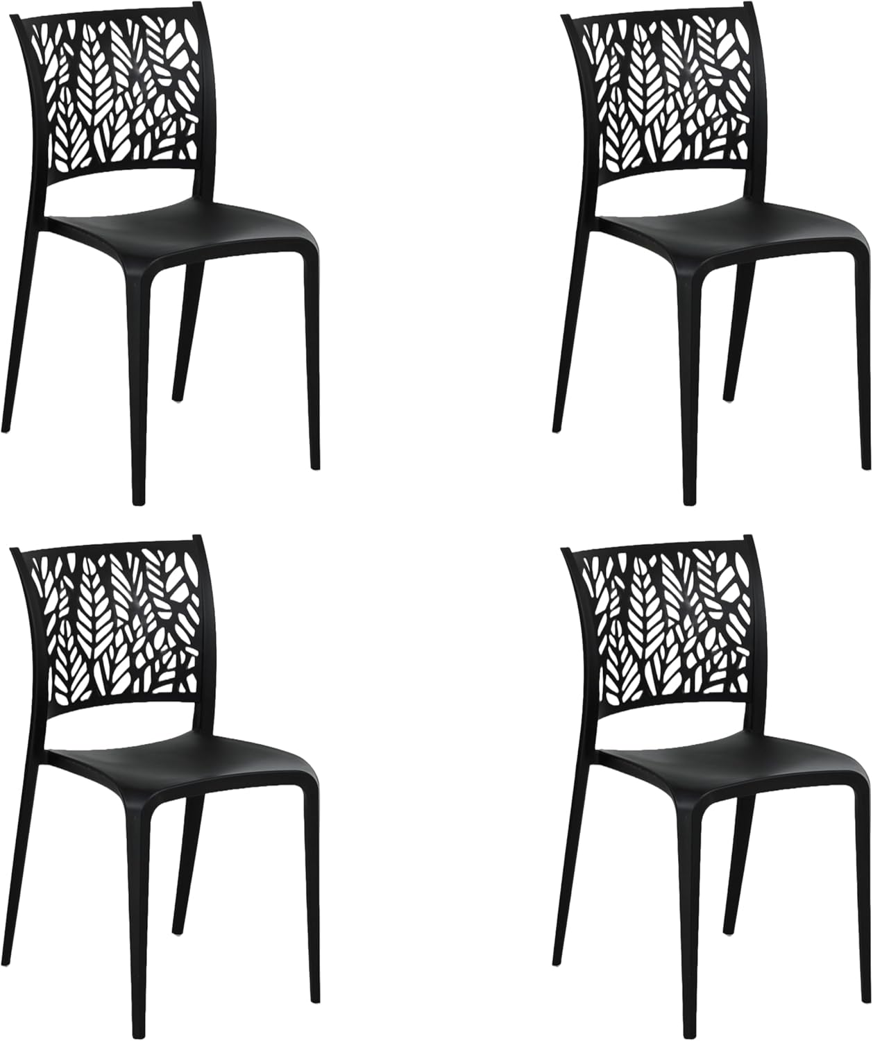 Totò Piccinni SPRING Modern Polypropylene Stackable Design Outdoor and Indoor Chair (Tortora, 4)