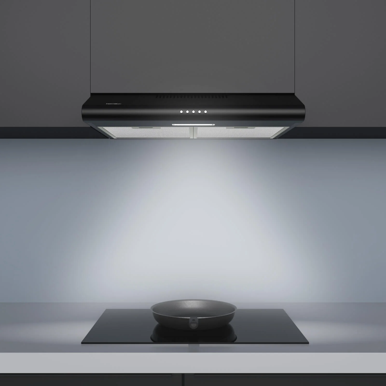 hermitlux Under Cabinet Range Hood HMX UBF25A75 AC 82W