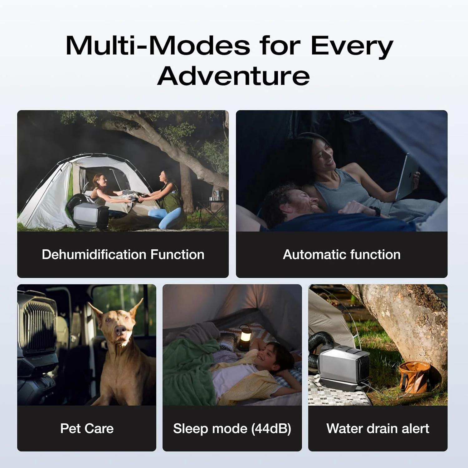 EF EcoFlow WAVE 3 Portable Air Conditioner with Add-on Battery, 1800W/6100 BTU Cooling and 2000W/6800 BTU Heating, 1000W Fast Charging in 75 mins, 8H Wireless Running, APP Control, for camping, RVs