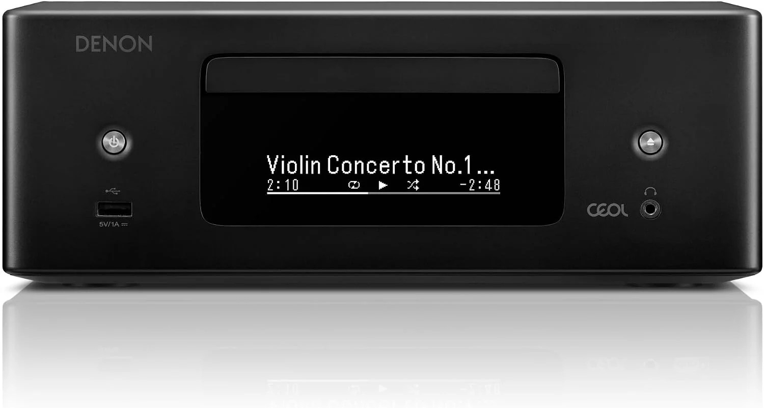 Denon Fernseher, Grau, RCD-N12DAB Kompaktanlage, HiFi Verstärker, CD-Player, Internetradio, Musikstreaming, HEOS Multiroom
