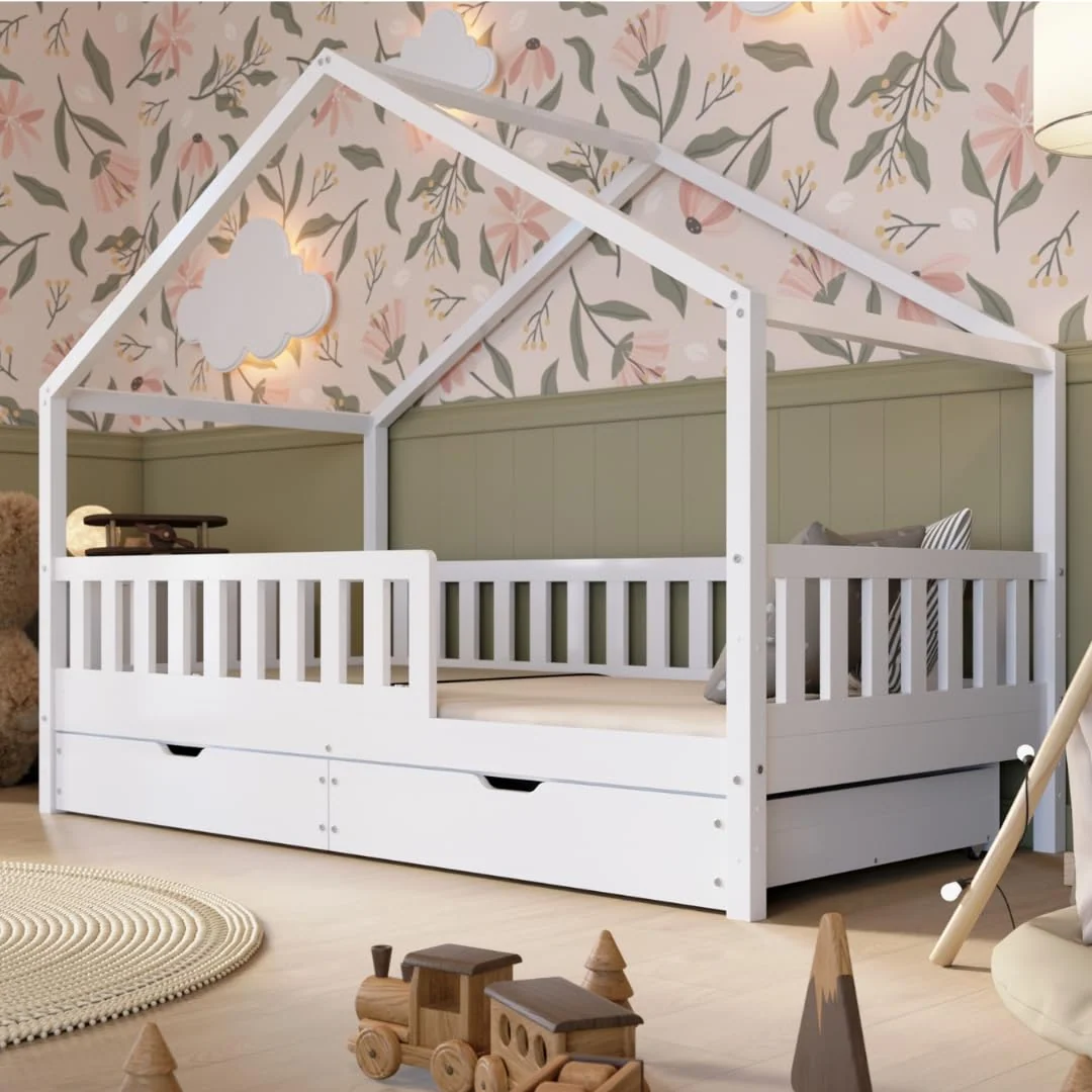 Crazy House Montessori-Hausbett aus Holz