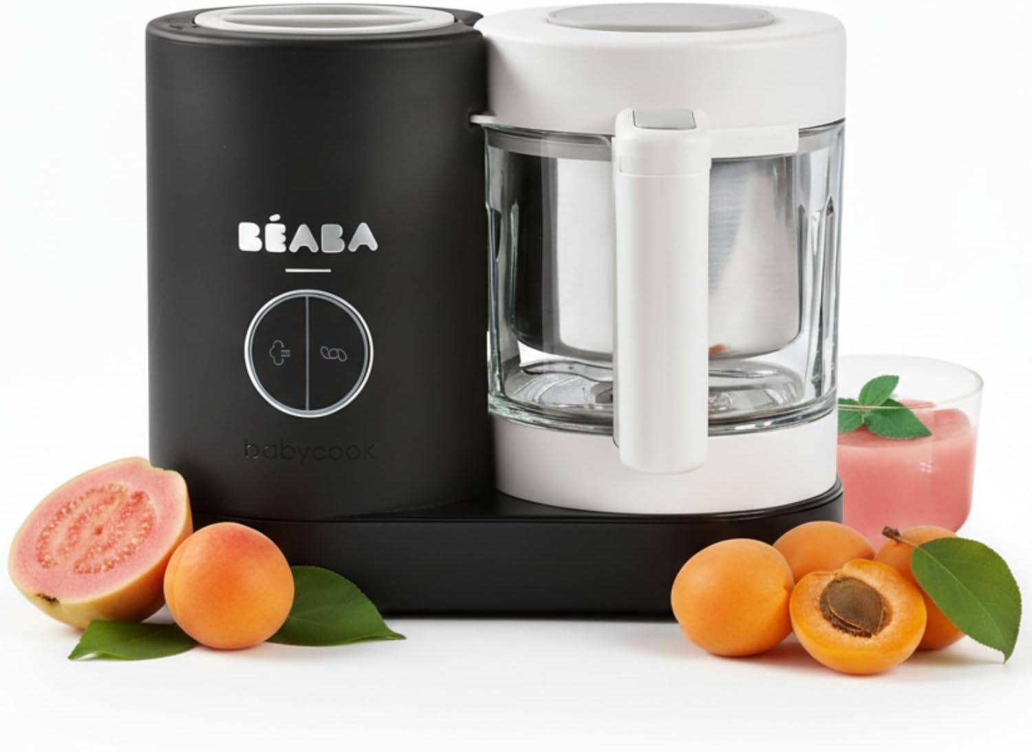 BÉABA, Robot Cucina Bebè Babycook Néo 6 in 1 – Cuocipappa e Frullatore a Vapore, Svezzamento, Omogeneizzati Casalinghi, Ciotola in Vetro e Inox – Nero