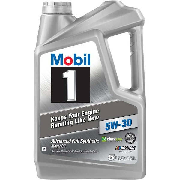 Mobil 1 Advanced Full Synthetic Motor Oil 5W 30, 5 qt &ndash; Engine Wear Protection & Temperature Resilience