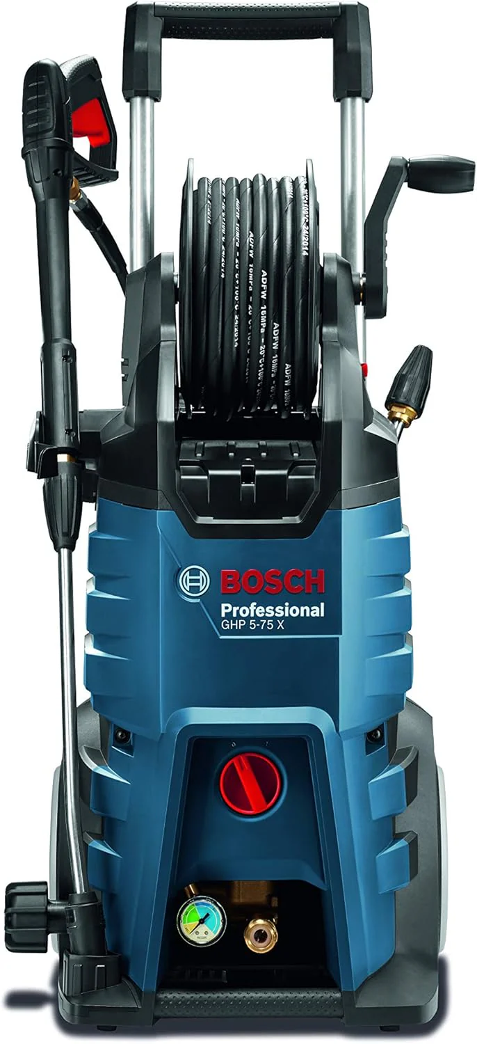 Bosch Professional hogedrukreiniger GHP 5-75 X (max. druk 185 bar, 2.600 watt, incl. Bosch-pistool, roterende spuitkop, verstelbare 3-in-1-lans)