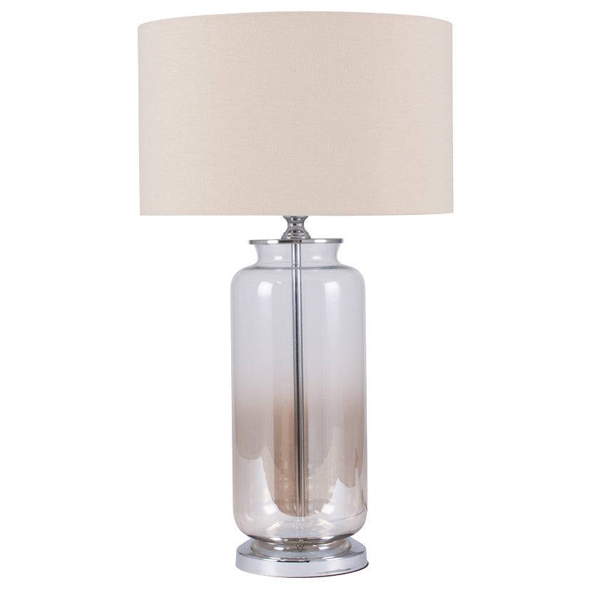 Lustre Ombre Glass Table Lamp with Champagne Shade �C Elegant Gradient Glass Lighting