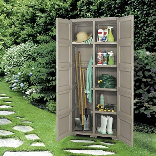 Tontarelli Omnimodus Wardrobe 5 Modules 5 Shelves 4 Open Compartments, Wenge, 79 x 43 x 203 cm