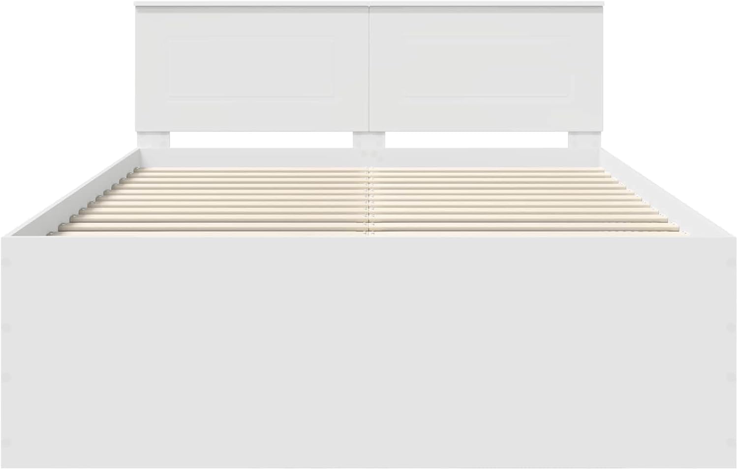 Generico Struttura del Letto Bianco 140 x 200 cm Legno Multistrato,Mobili,Set di mobili,Bianco,61.7 kg,3408578
