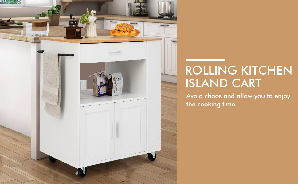 Rolling Kitchen Island Cart