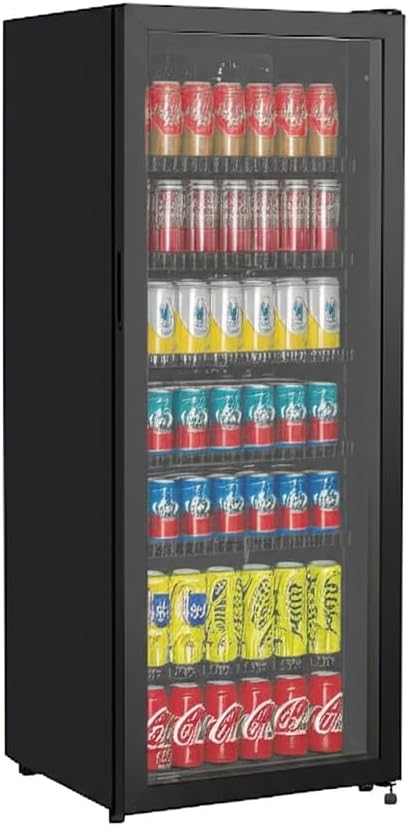 METRO Professional Frigorifero per Bevande GSC4240 con Porta in Vetro, 237 L, 110 W, 220-240 V, Illuminazione a LED, 6 Ripiani Regolabili, con Serratura