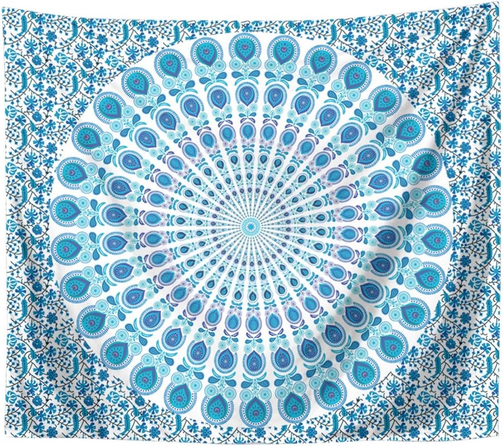 Strandtuch, schnell trocknend, Überwürfe, Mandala-Wandteppich, Wandbehang, Boho-Strand, Camping-Teppich, Decke, Picknick-Matte für den Außenbereich (D 1 Stück)