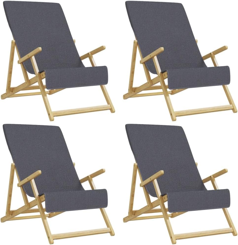 Furniture Select Strandtücher 4 Stück anthrazit 60x135 cm Stoff 400 GSM