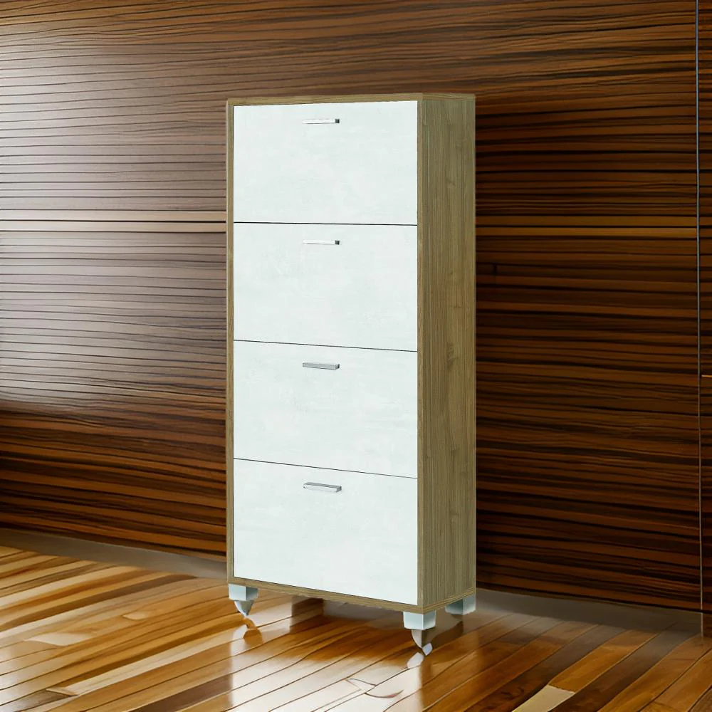 Scarpiera con ante per interno, elegante, resistente con montaggio facile 70 x 29 cm