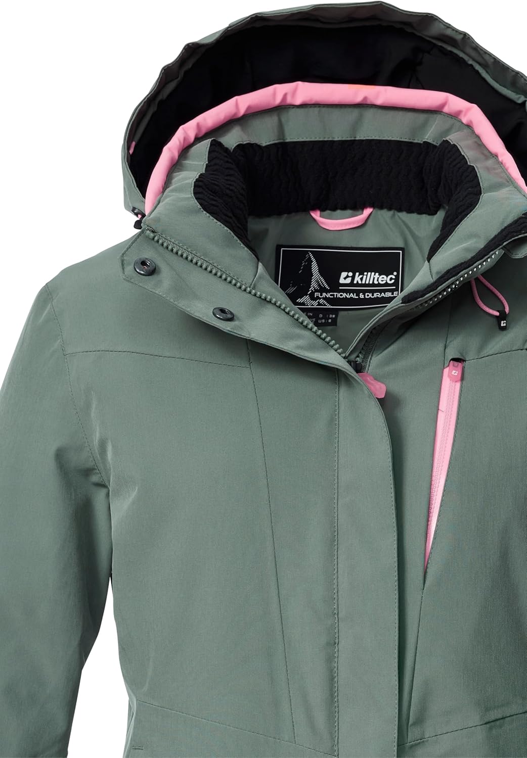 Killtec Damen Ksw 25 Wmn Ski Jckt Skijacke/Funktionsjacke mit abzippbarer Kapuze und Schneefang
