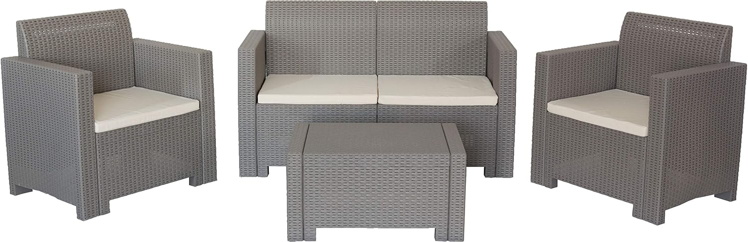 Nebraska Set Salottino 4 Posti 281 x 155 x 79cm (Tortora)