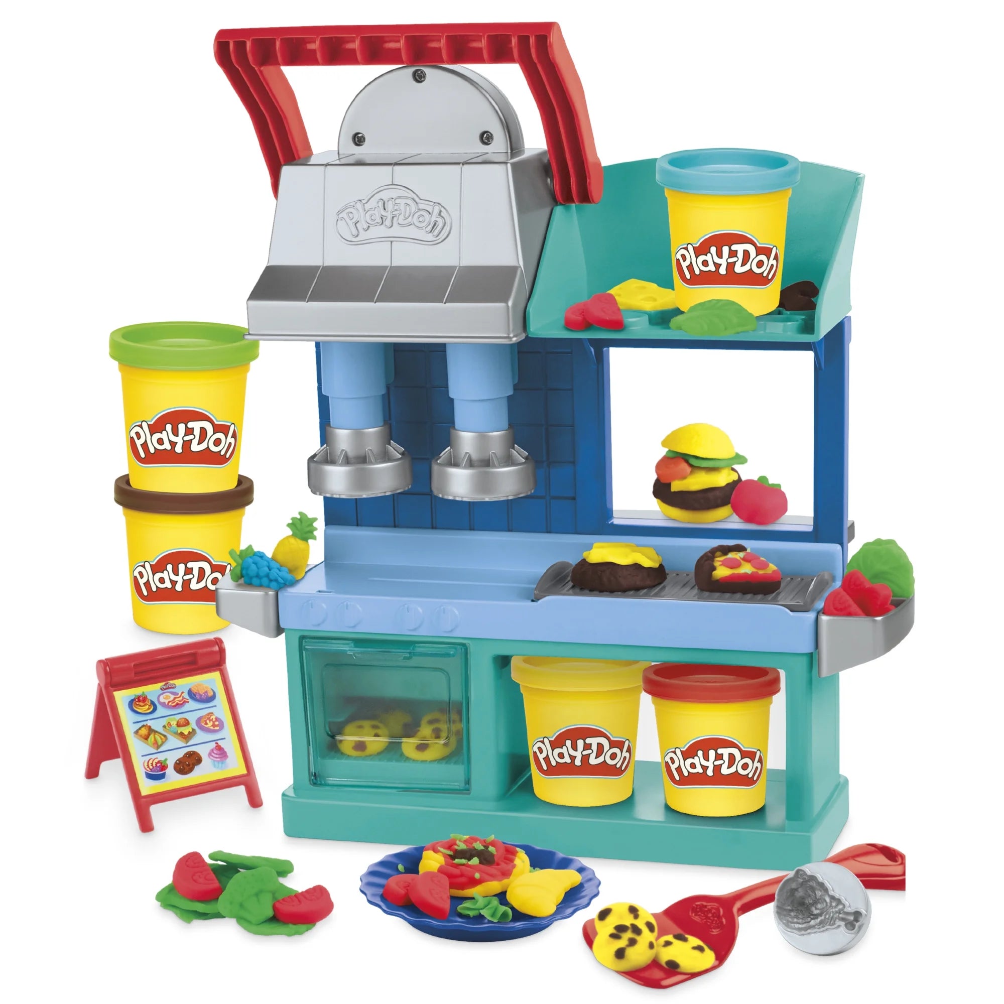 Play Doh Kitchen Creations Busy Chef&rsquo;s Restaurant Set for Boys and Girls &ndash; 5 Color (5 Piece)