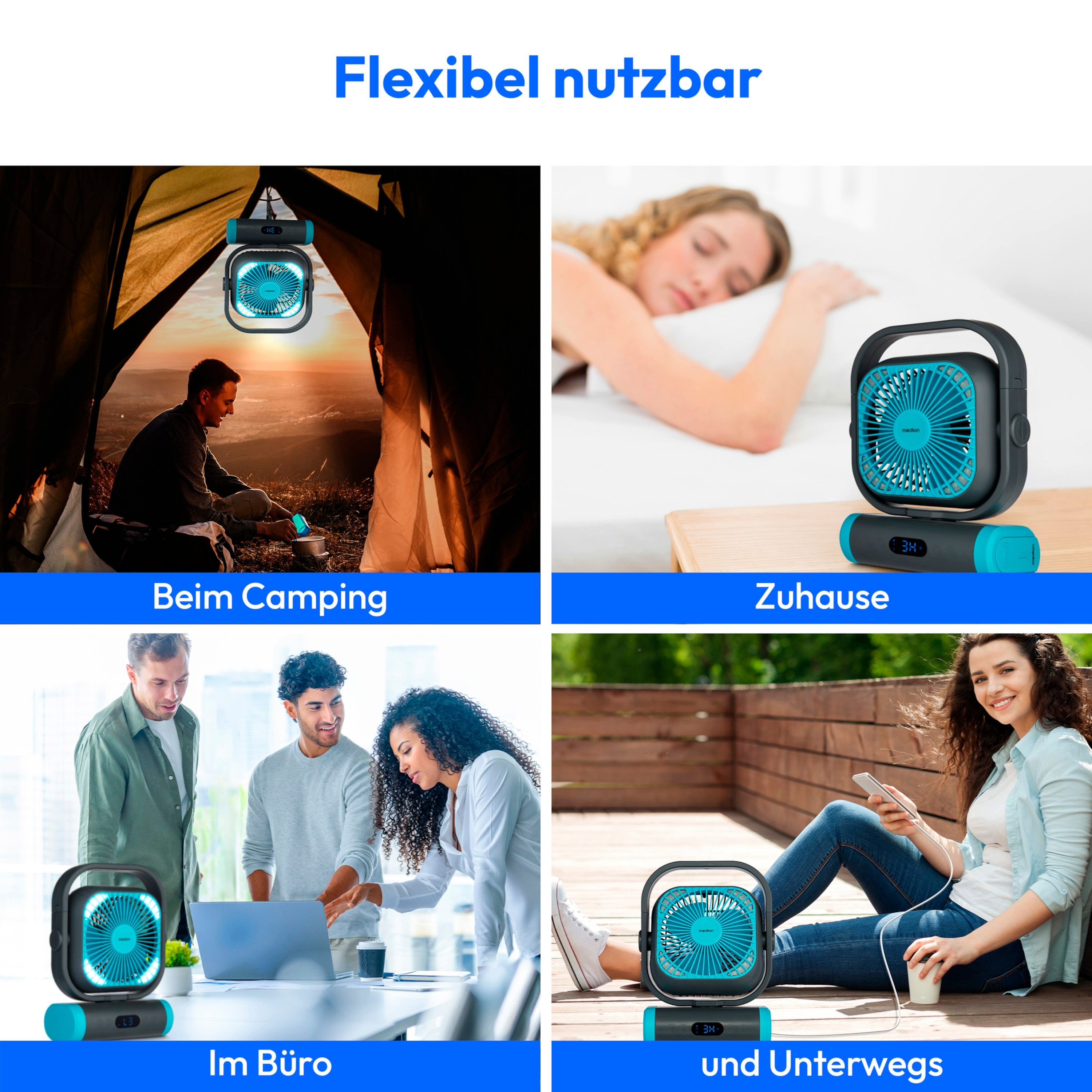 Akku-Ventilator MEDION LIFE Camping Ventilator E10 TF
