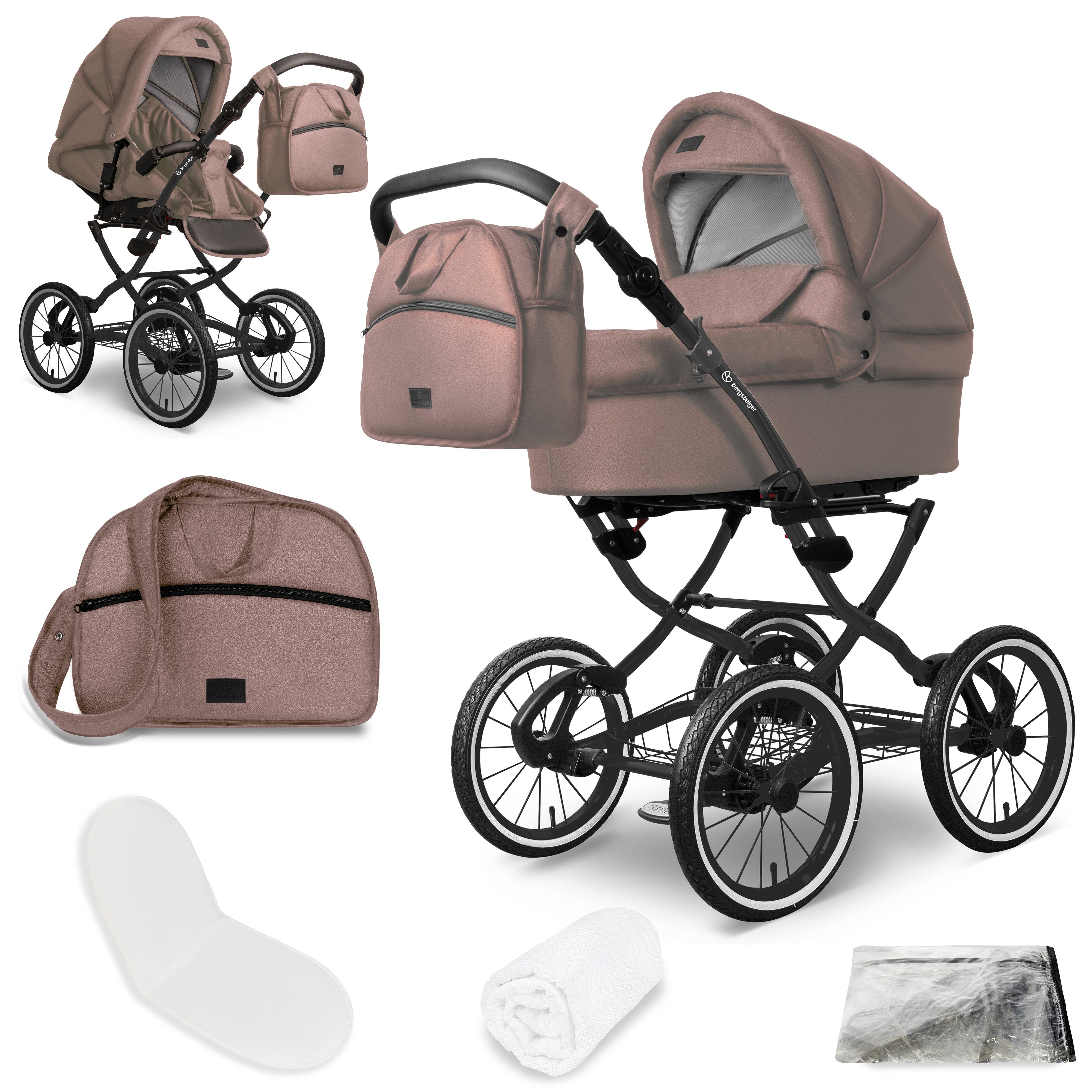 Kombi-Kinderwagen Venedig Retro-Kinderwagen 3in1