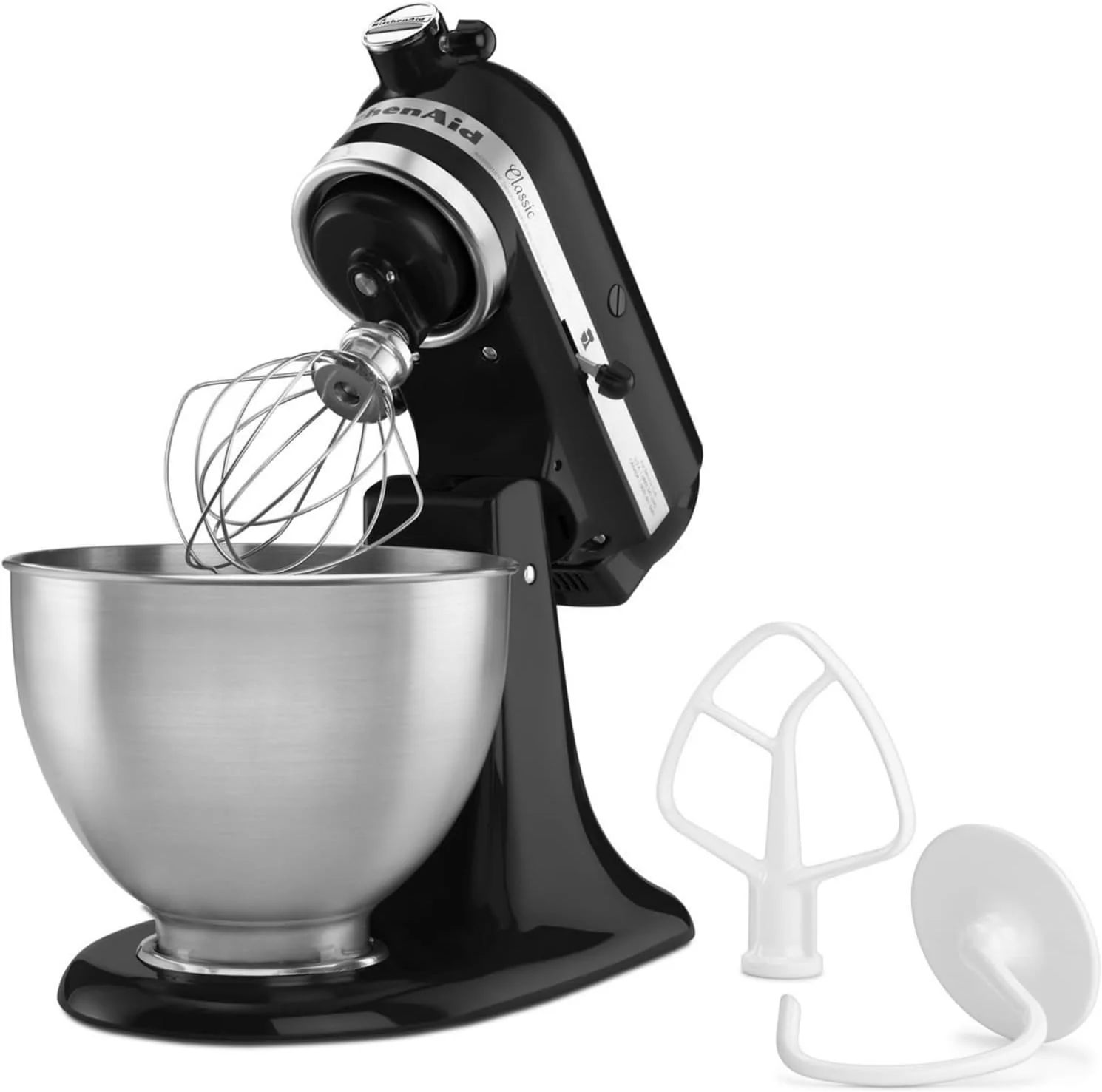 KitchenAid KÜCHENMASCHINE MIT KIPPBAREM MOTORKOPF 4,3 L, Onyx schwarz 5K45SSEOB, CLASSIC