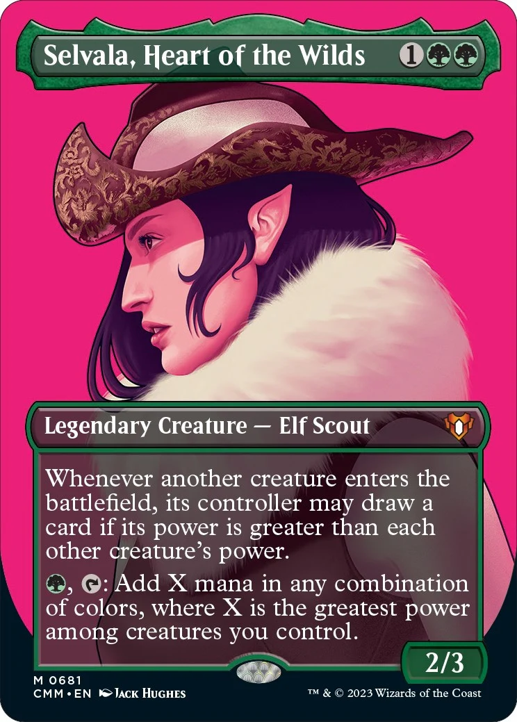 Selvala, Heart of the Wilds (Borderless) (681) (Commander Masters)