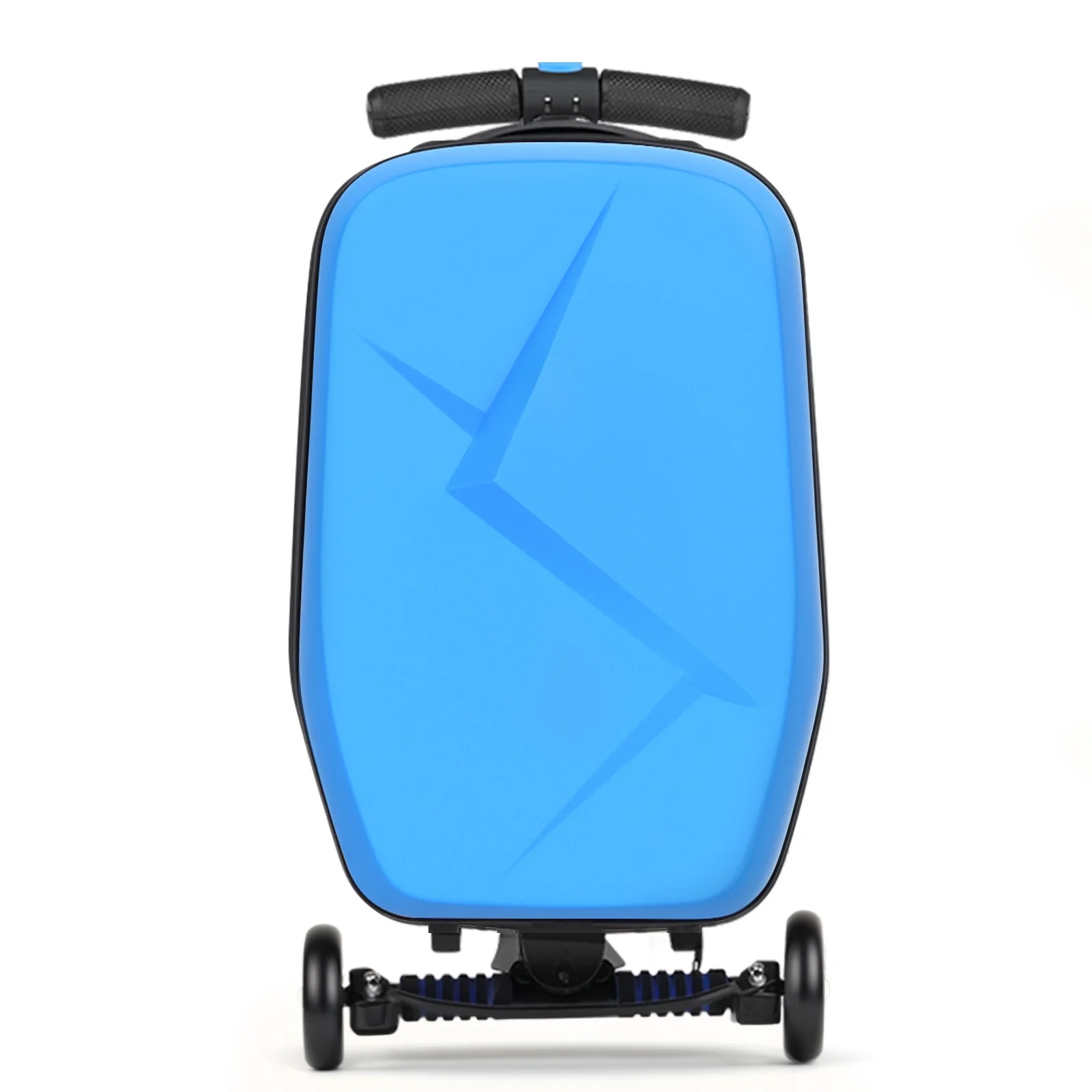 Advwin Scooter Luggage for Kids & Adults, Hardside Ride on Suitcase for Kids Ages 4-15 Multifunctional Lightweight Foldable Carry on Luggage with Wheels Ride on for Children Teenagers, Pink