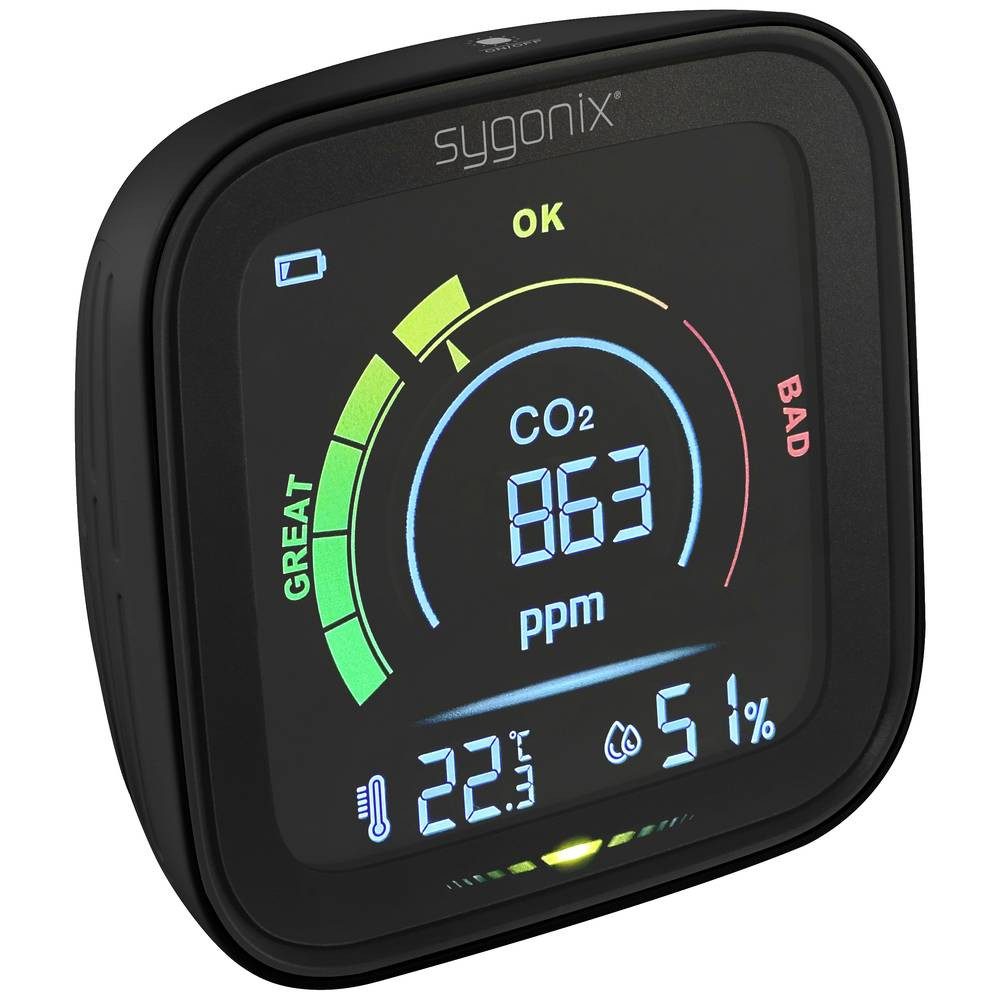 Raumluft-Qualitätssensor Thermo-/Hygrometer SY-5609518