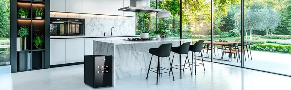 Cecotec Cantinetta Vino Bolero GrandSommelier 1250 CoolCrystal. 12 Bottiglie