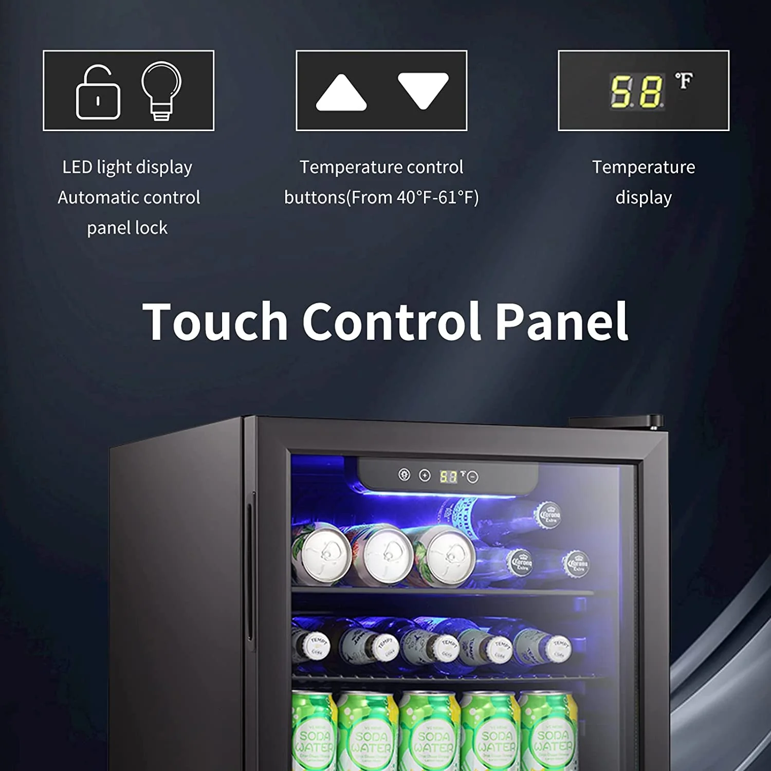 2.6 Cu.ft Wine Cooler/Cabinet Beverage Refrigerator W5870BH