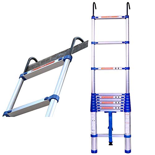 VUIPAJQC Scala per Esterni, Scale, Scala telescopica, Scala telescopica Estensibile con Gancio   Scala telescopica Multiuso Portatile Pieghevole Estensibile in Alluminio, 2,95 m/9,68 Piedi, : Amazon.it: Fai da te