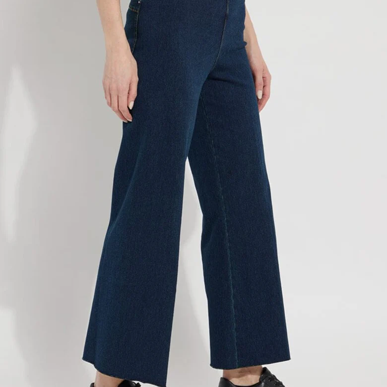 Erin High Waist Wide Leg Jeans in Indigo by Lysse
