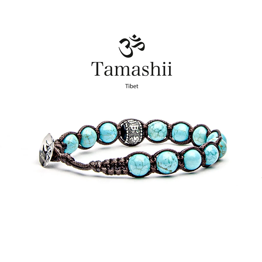 Bracciale Tamashii ruota della preghiera in Turchese BHS1100-7