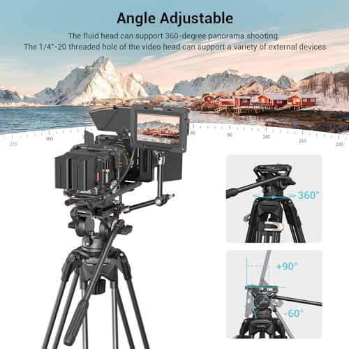 SMALLRIG Video Treppiede Resistente in Lega di Alluminio da 73