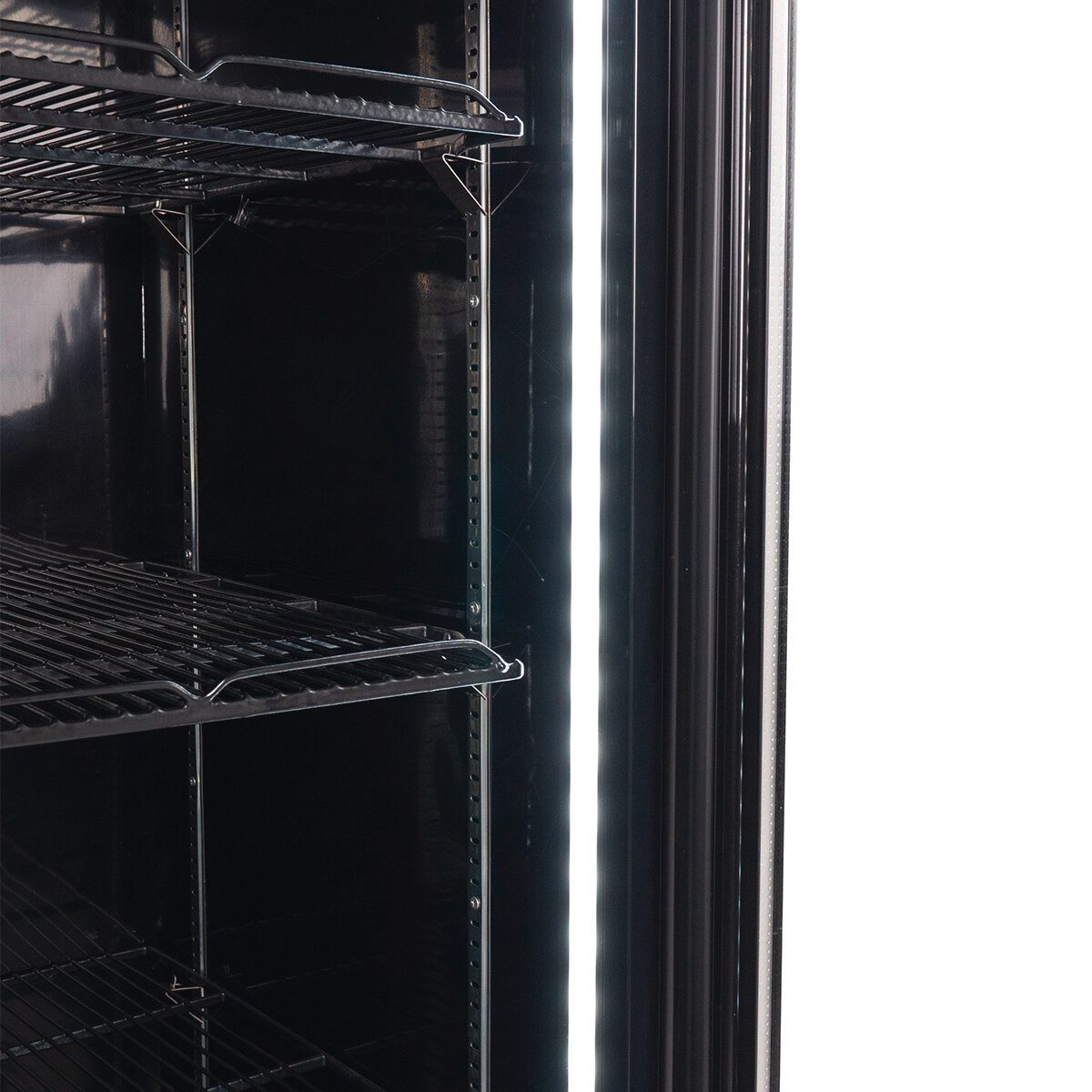 Getränkekühlschrank Getränkekühlschrank 630 - Leuchtaufsatz, 2 Türen, schwarz, LED