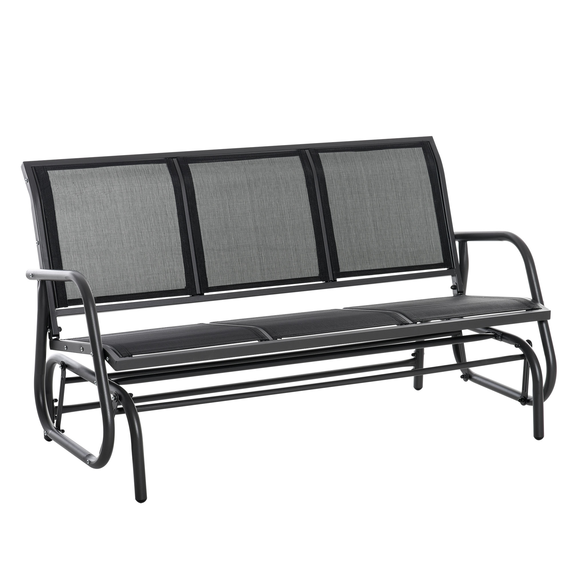Schommelbank 3-zits tuinbank bank parkbank metaal 151 x 75 x 85 cm