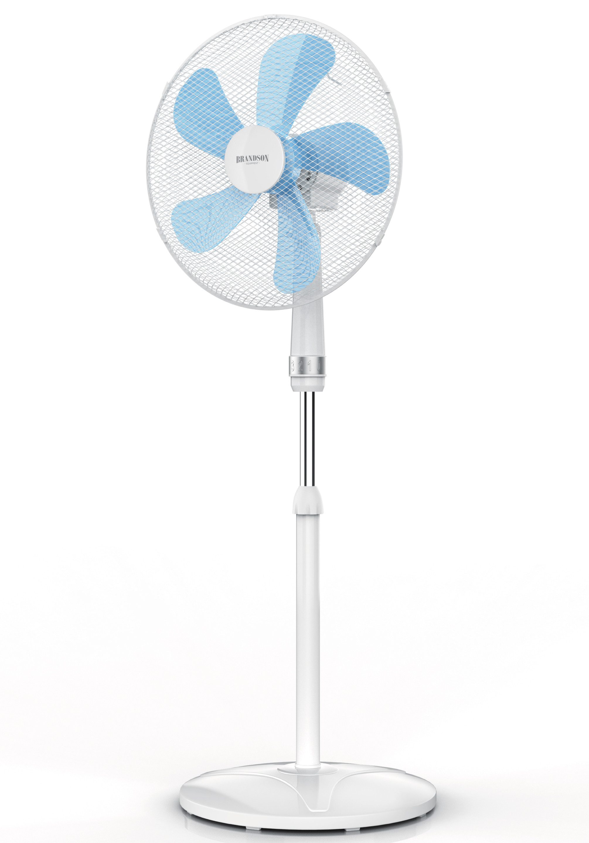 Standventilator mit Oszillation, Standlüfter mit 105 – 127 cm Höhe, Ventilator