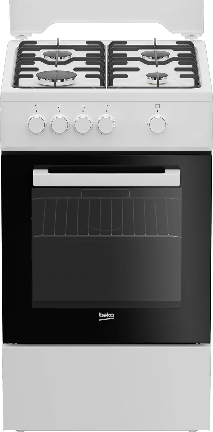 Beko Gasherd, 50 x 60 cm, Weiß, FSG522DWC mit Backofen