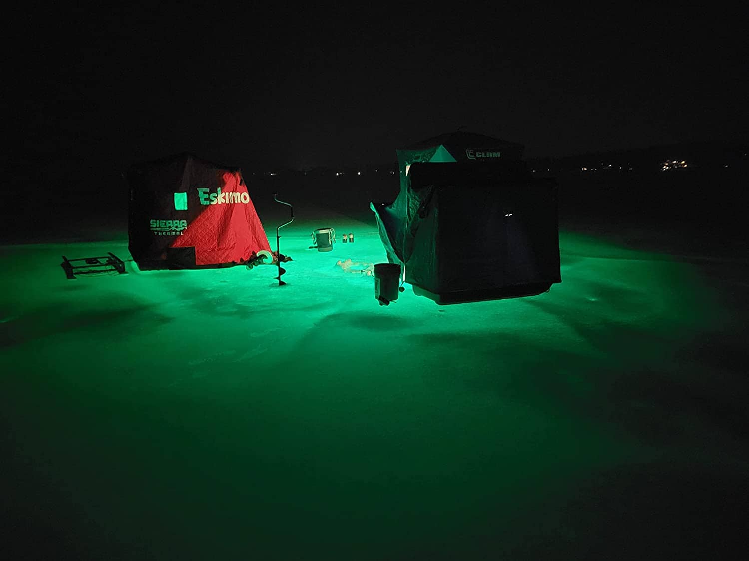 Green Blob 110V Bottom Bobber: LED Underwater Dock Fishing Light